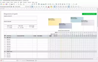 cronoprogramma lavori edili esempio word